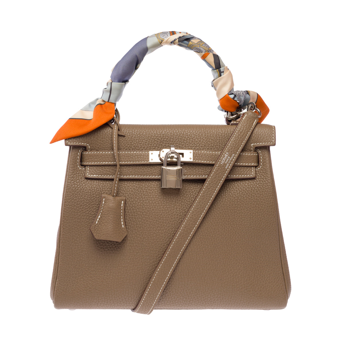 Sac HERMES Kelly 25 en Cuir Étoupe - 103914