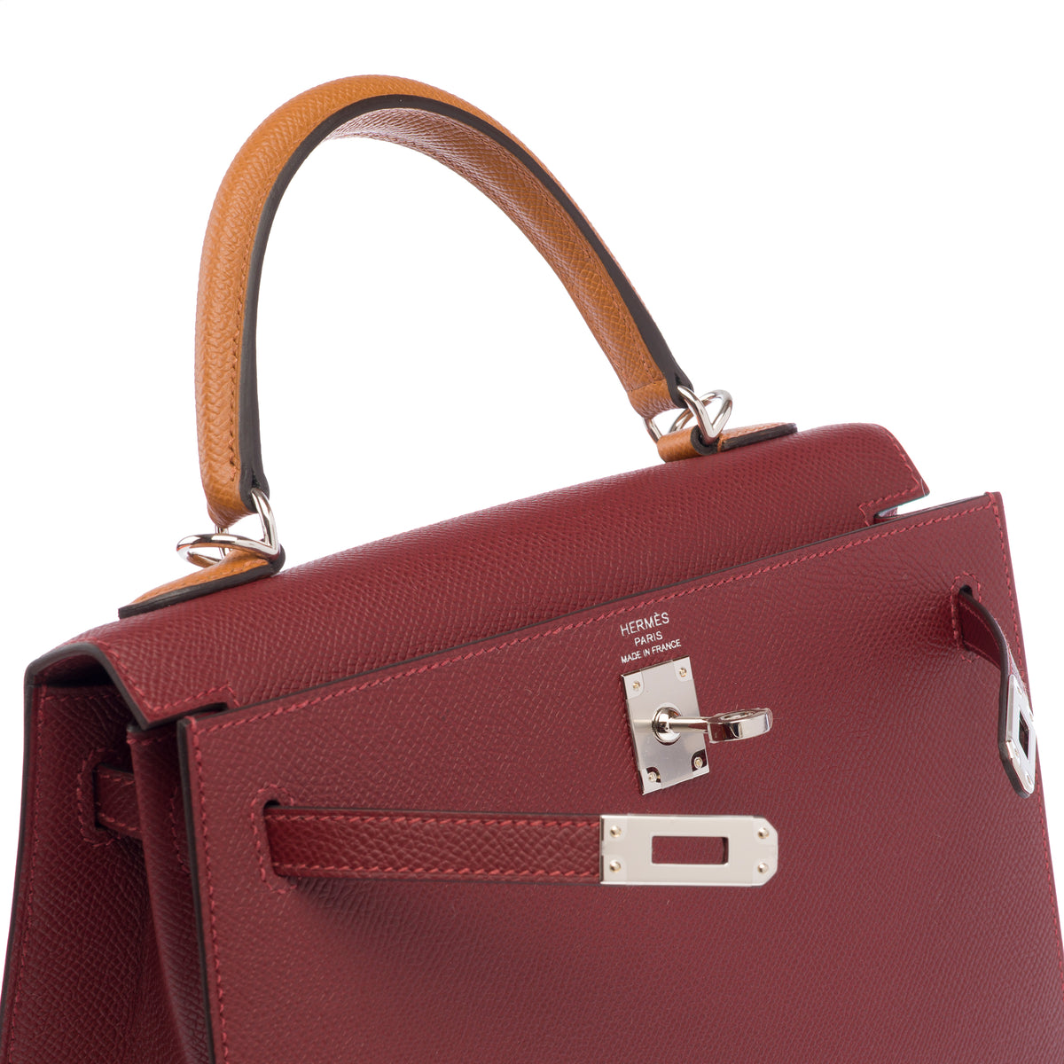 Sac HERMES Kelly 25 en Cuir Rouge - 103897
