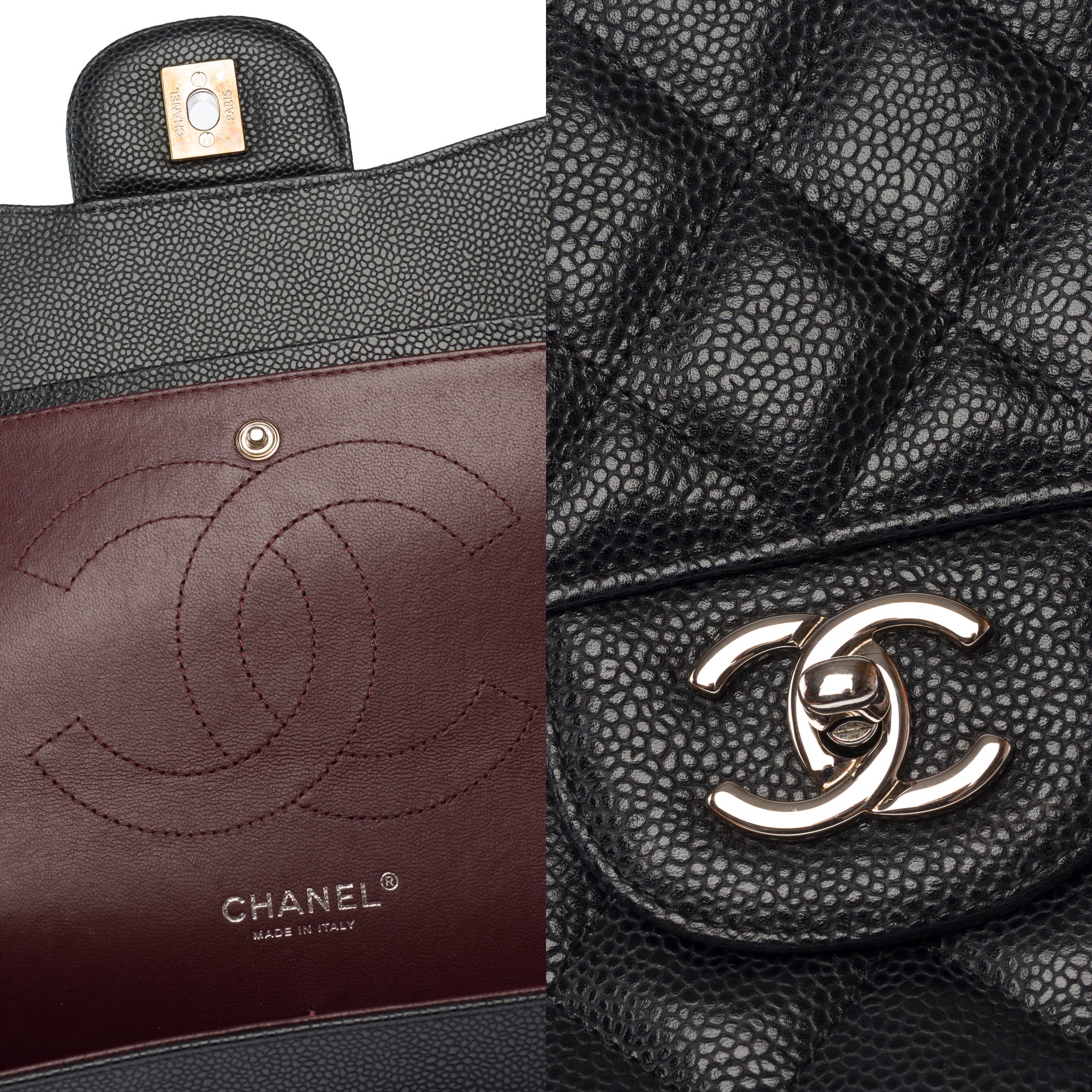 Sac CHANEL Timeless/Classique en Cuir Noir - 103637