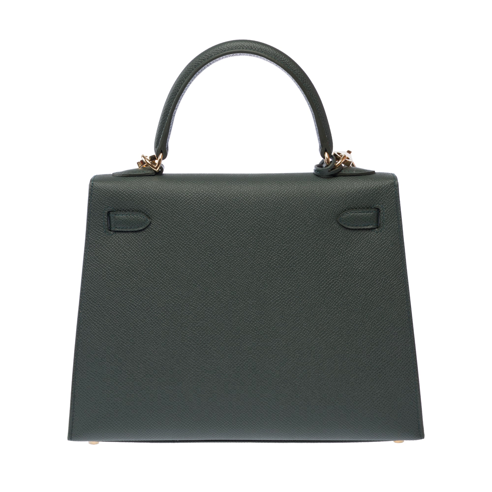 Sac HERMES Kelly 25 en Cuir Vert - 103894