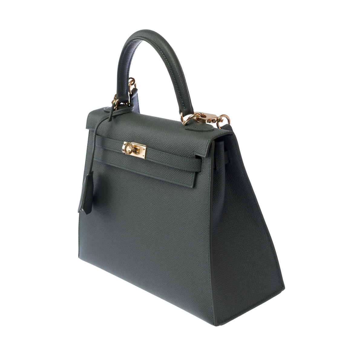 Sac HERMES Kelly 25 en Cuir Vert - 103894