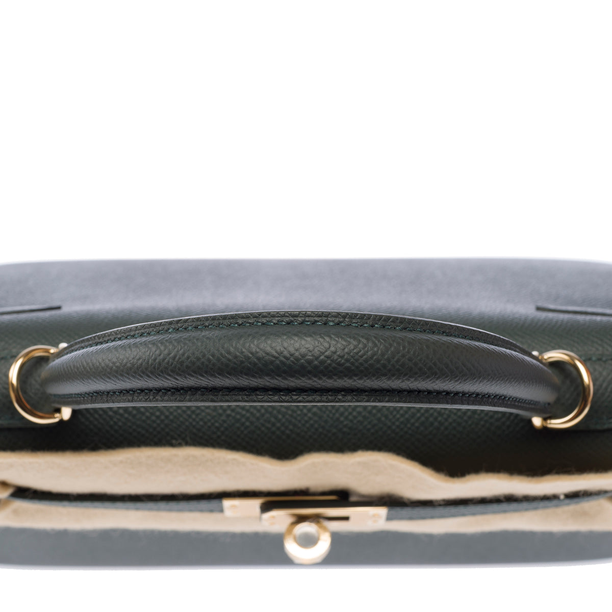 Sac HERMES Kelly 25 en Cuir Vert - 103894