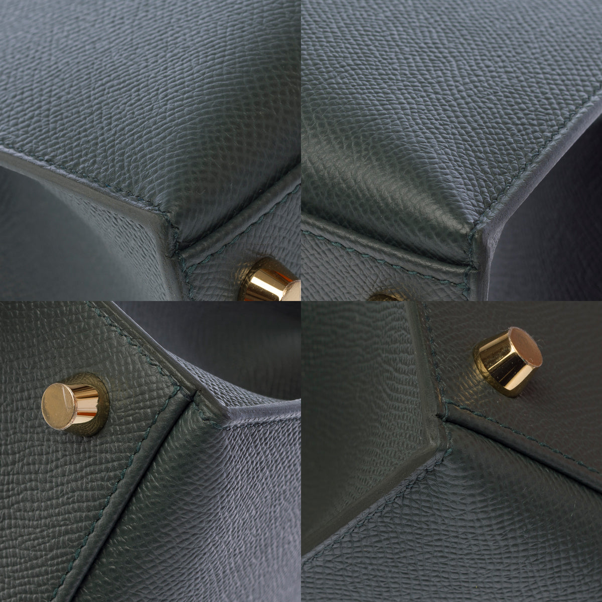 Sac HERMES Kelly 25 en Cuir Vert - 103894