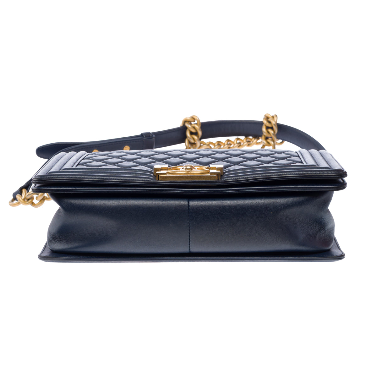 Sac CHANEL Boy en Cuir Bleu Marine - 103911