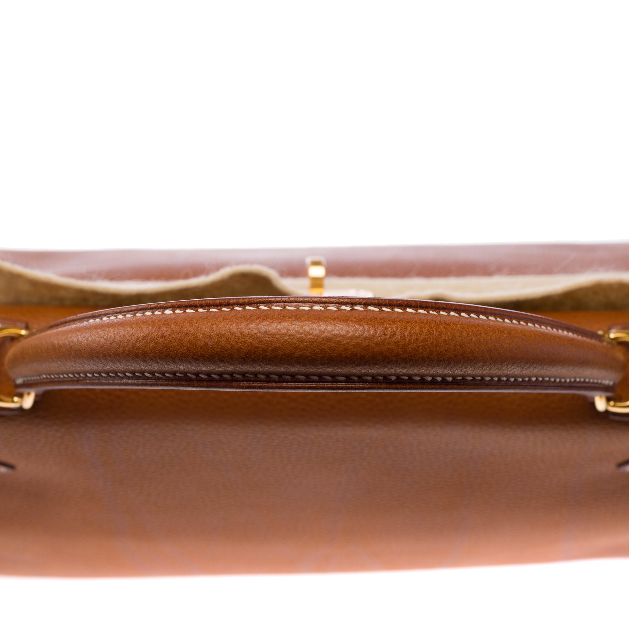 Sac HERMES Kelly 32 en Cuir Doré - 103915