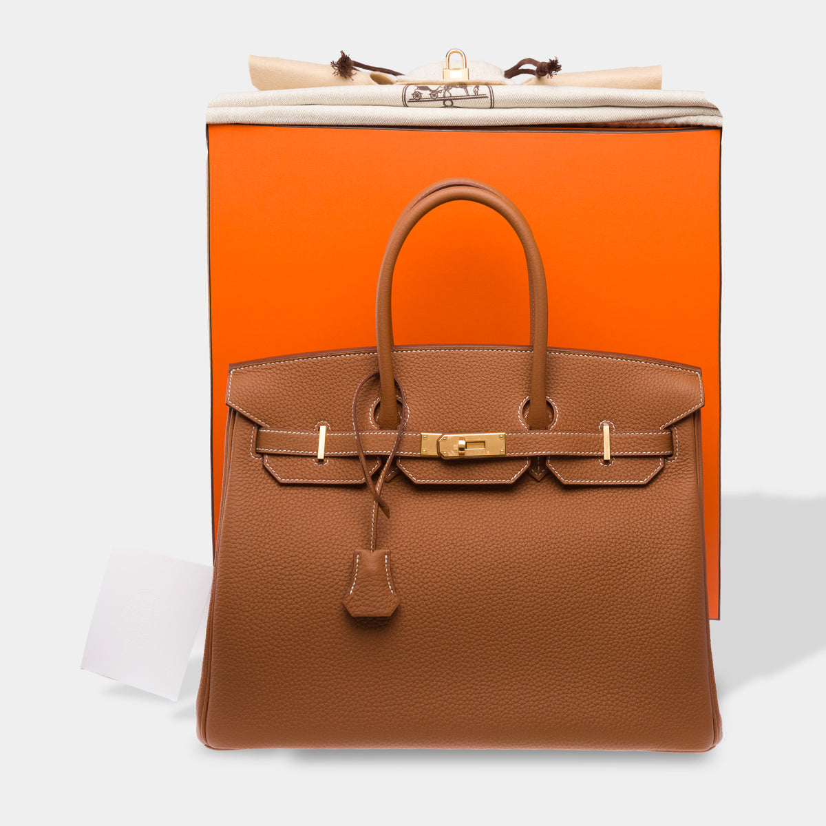 Sac HERMES Birkin 35 en Cuir Doré - 103895