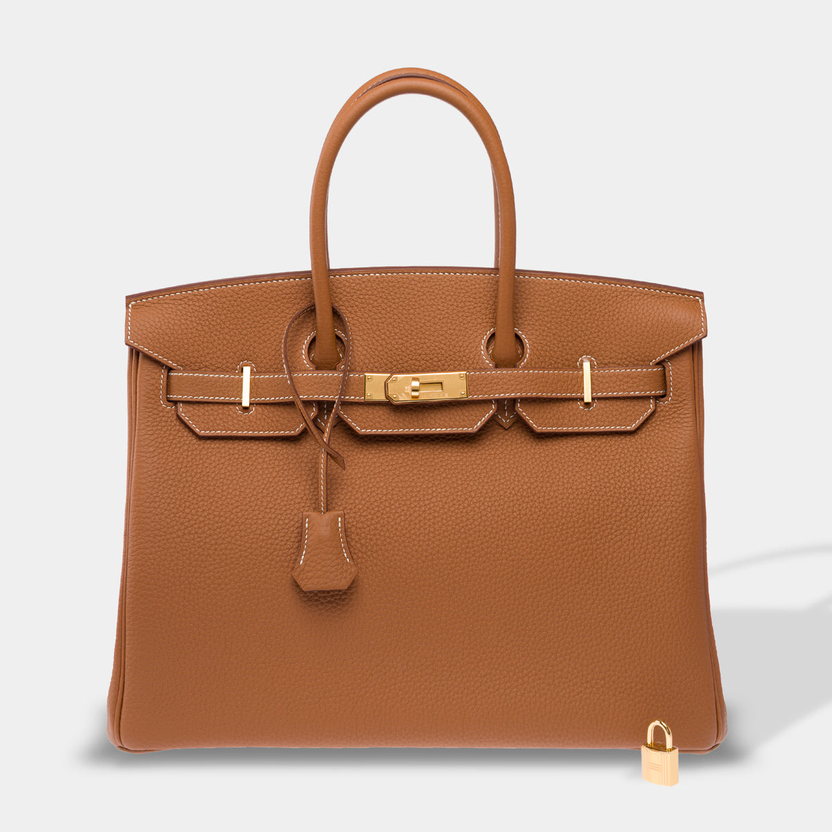 Sac HERMES Birkin 35 en Cuir Doré - 103895