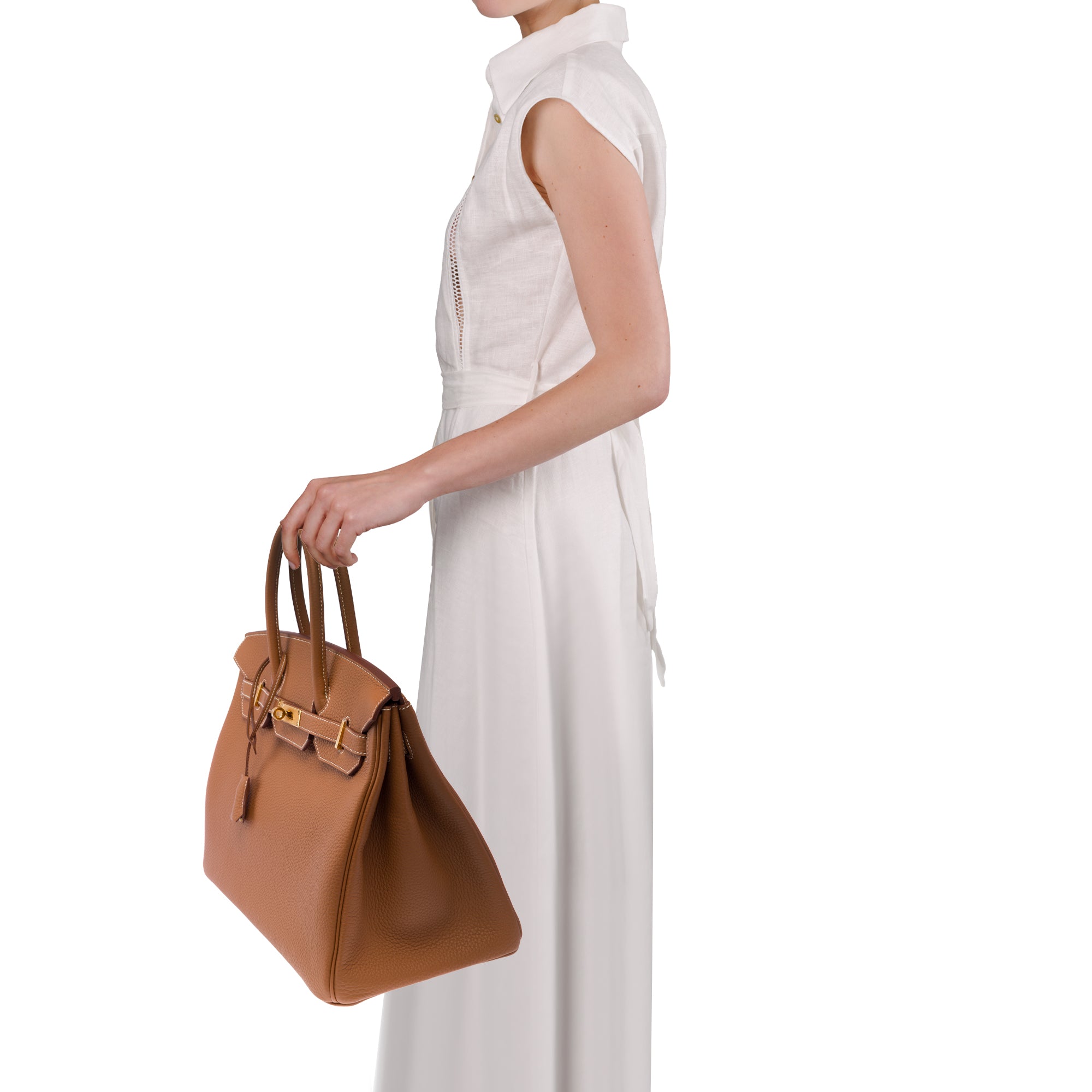 Sac HERMES Birkin 35 en Cuir Doré - 103895
