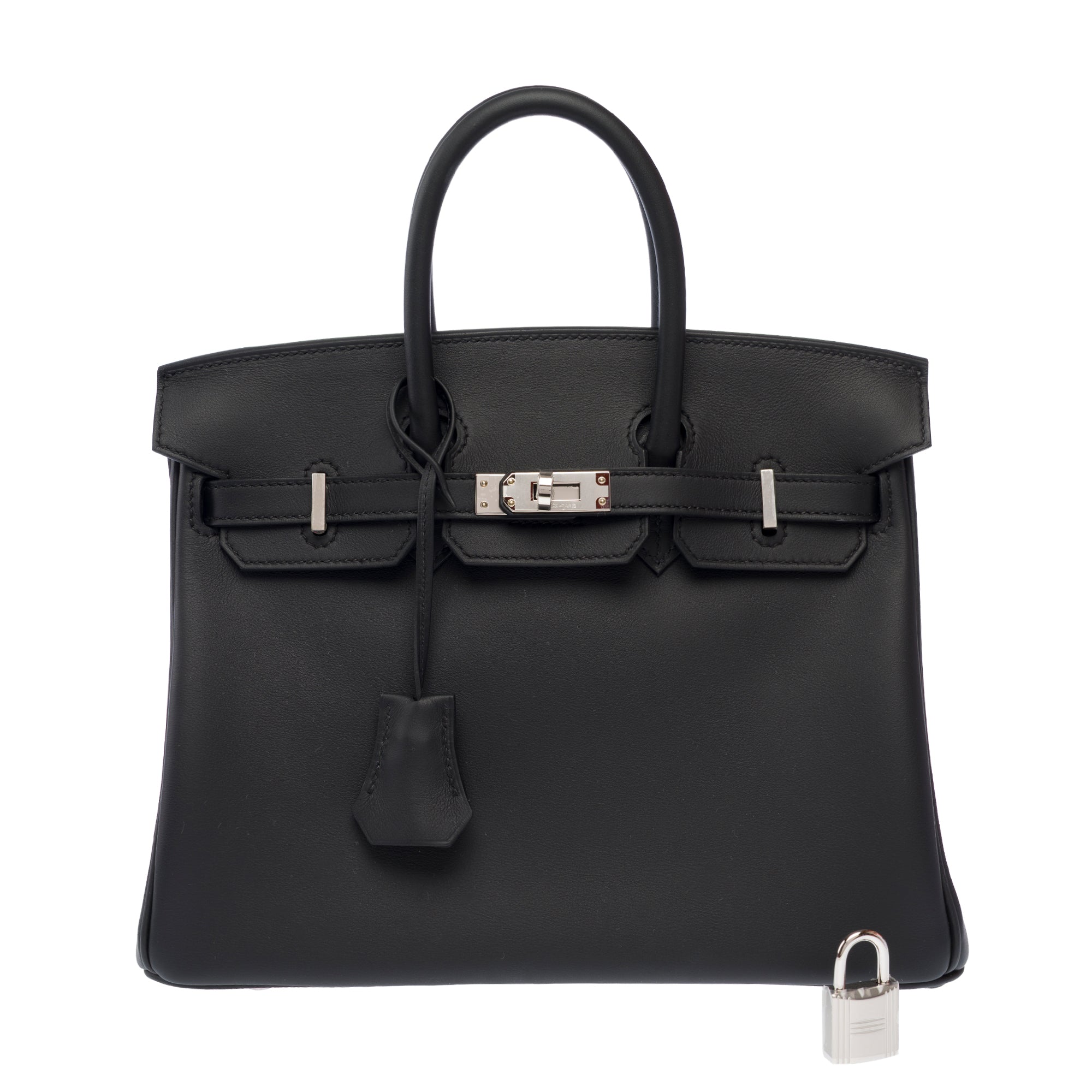 Sac HERMES Birkin 25 en Cuir Noir - 103896