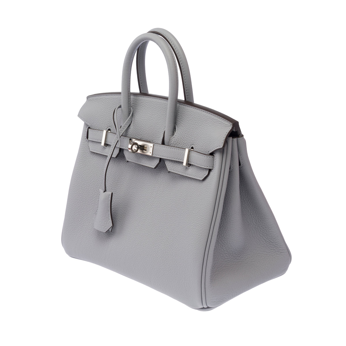 Sac HERMES Birkin 25 en Cuir Gris - 103898