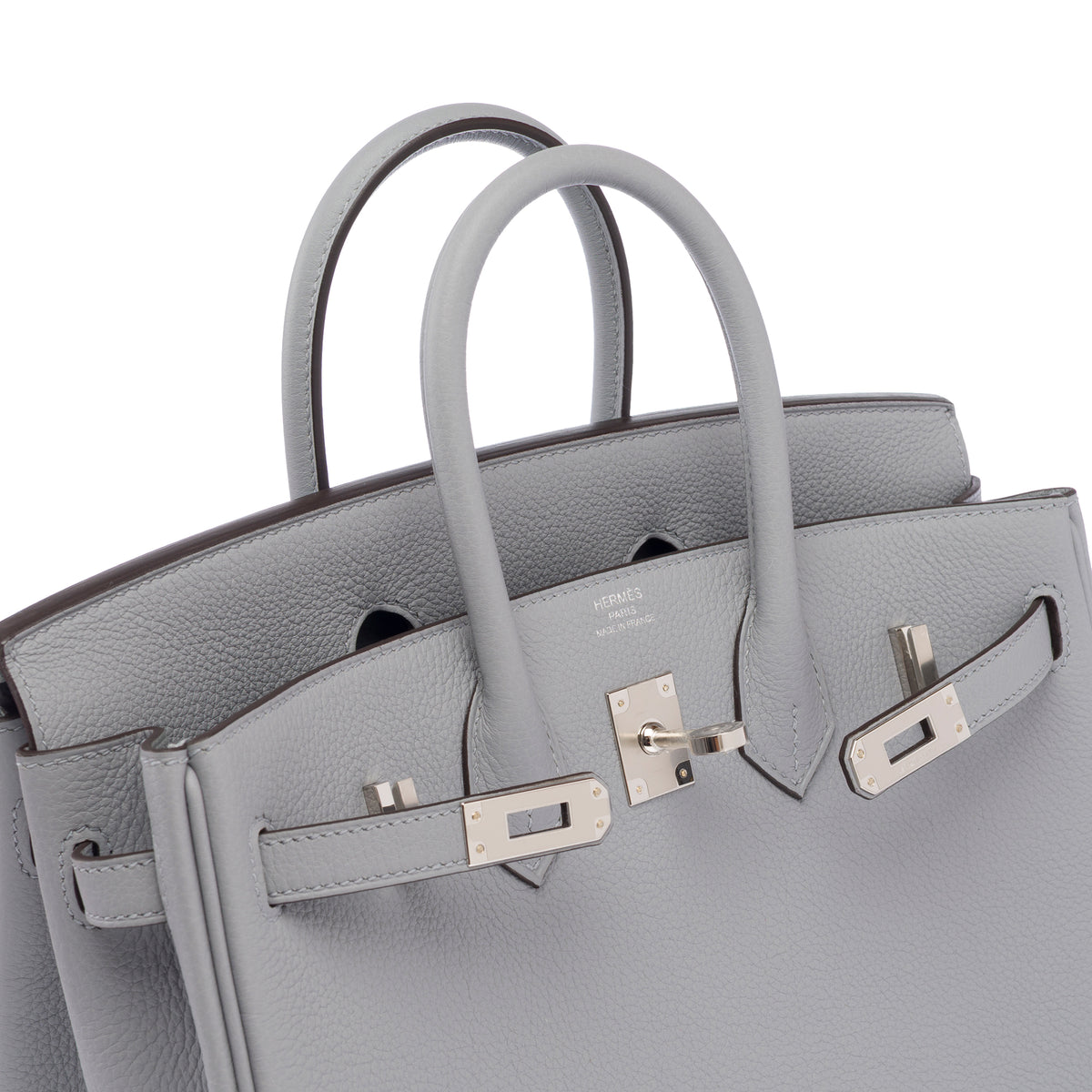 Sac HERMES Birkin 25 en Cuir Gris - 103898