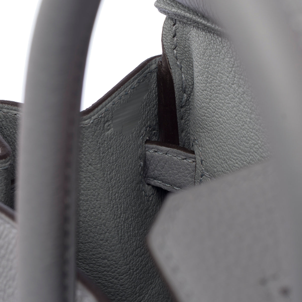 Sac HERMES Birkin 25 en Cuir Gris - 103898