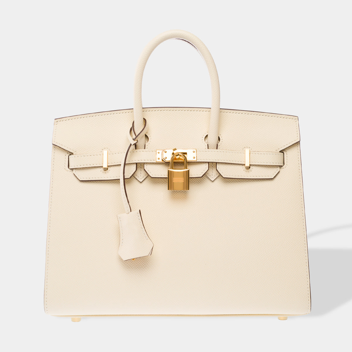HERMES Birkin 25 bag in Beige Leather - 102827