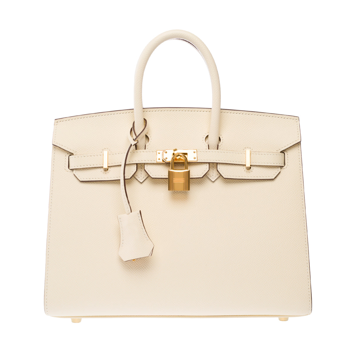 HERMES Birkin 25 bag in Beige Leather - 102827
