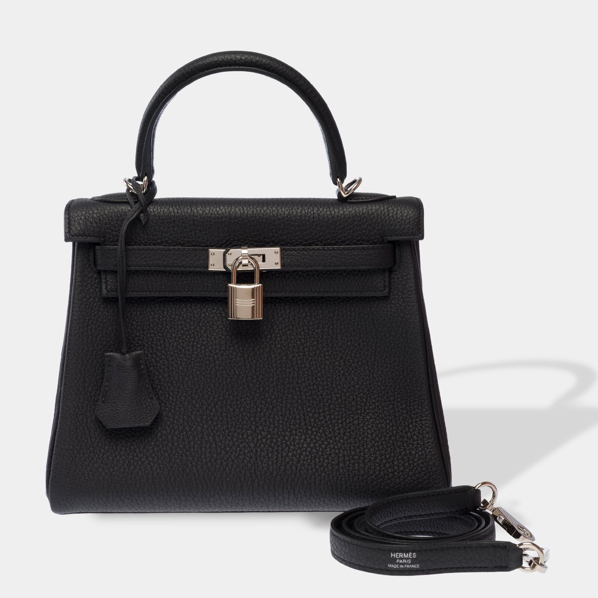 Sac HERMES Kelly 25 en Cuir Noir - 103924