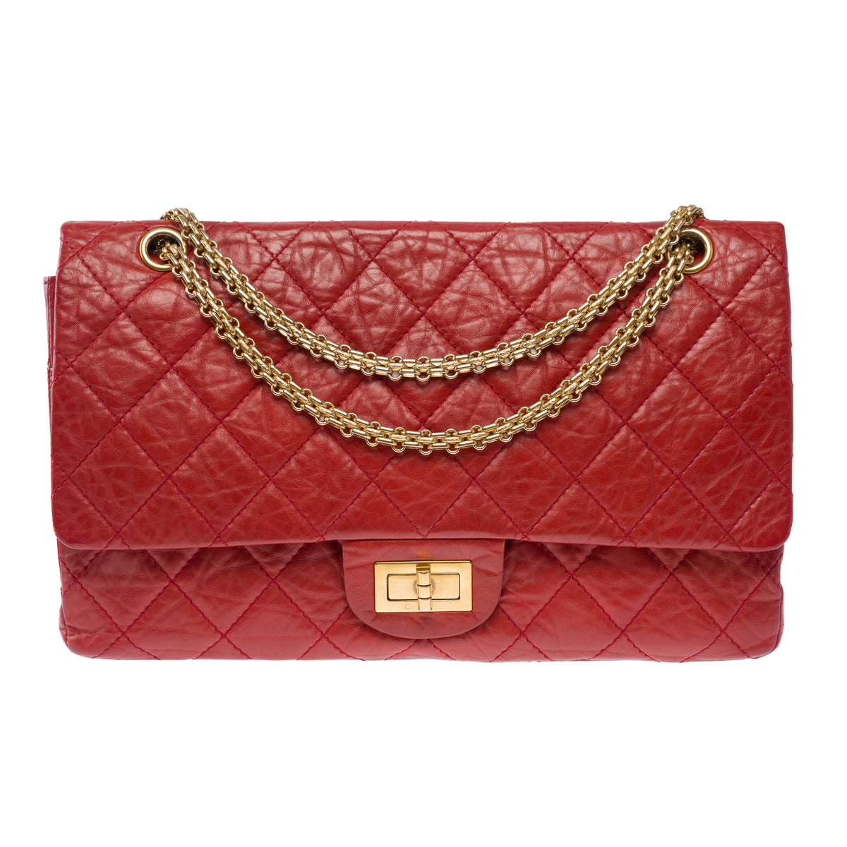 Sac CHANEL 2.55 en Cuir Rouge - 103918