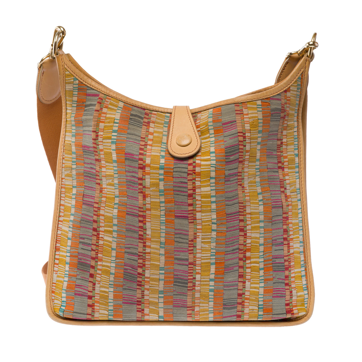 Sac HERMES Evelyne en Toile Beige - 103925