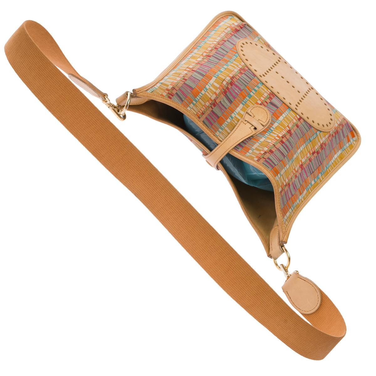Sac HERMES Evelyne en Toile Beige - 103925
