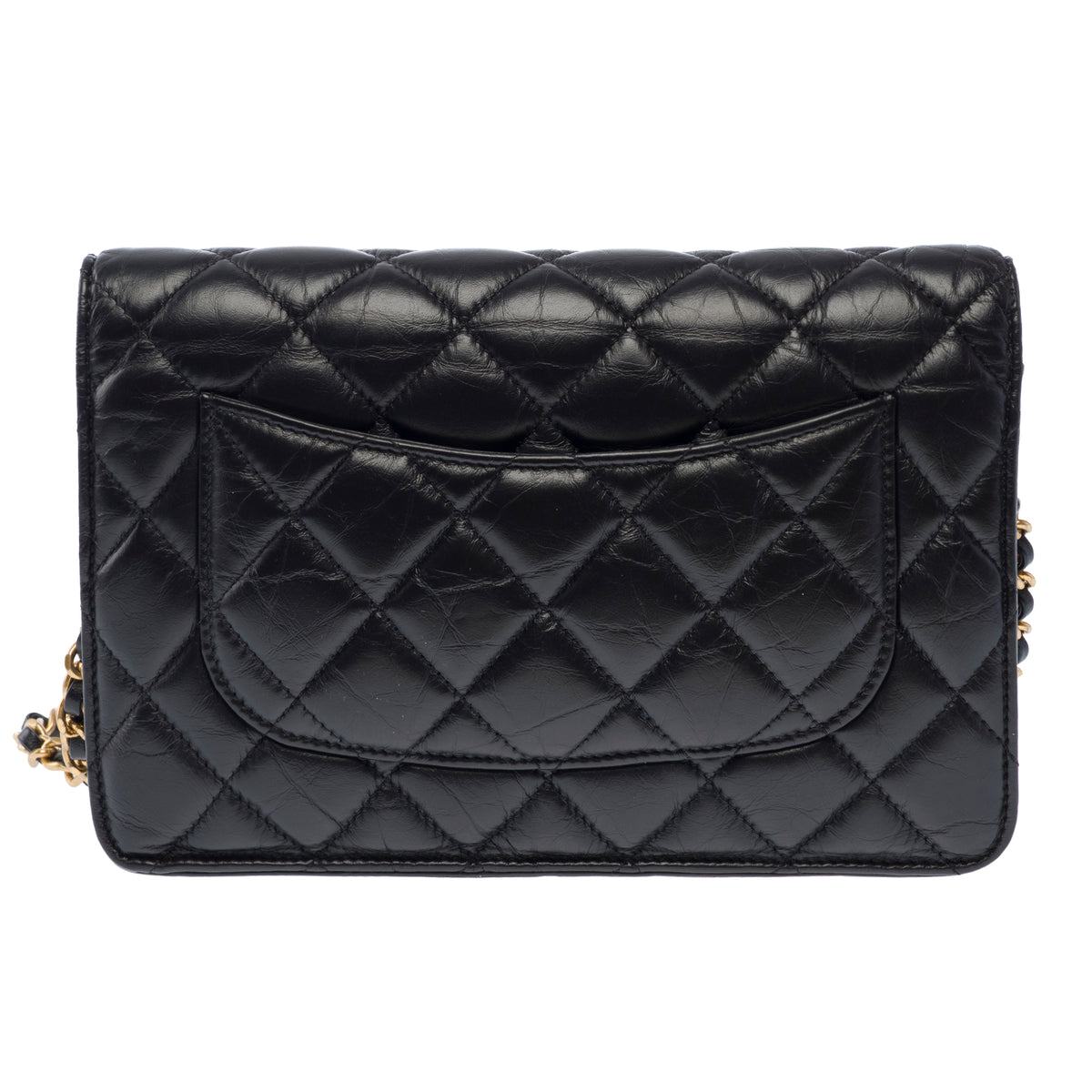 Sac CHANEL Wallet On Chain 2.55 en Cuir Noir - 103931