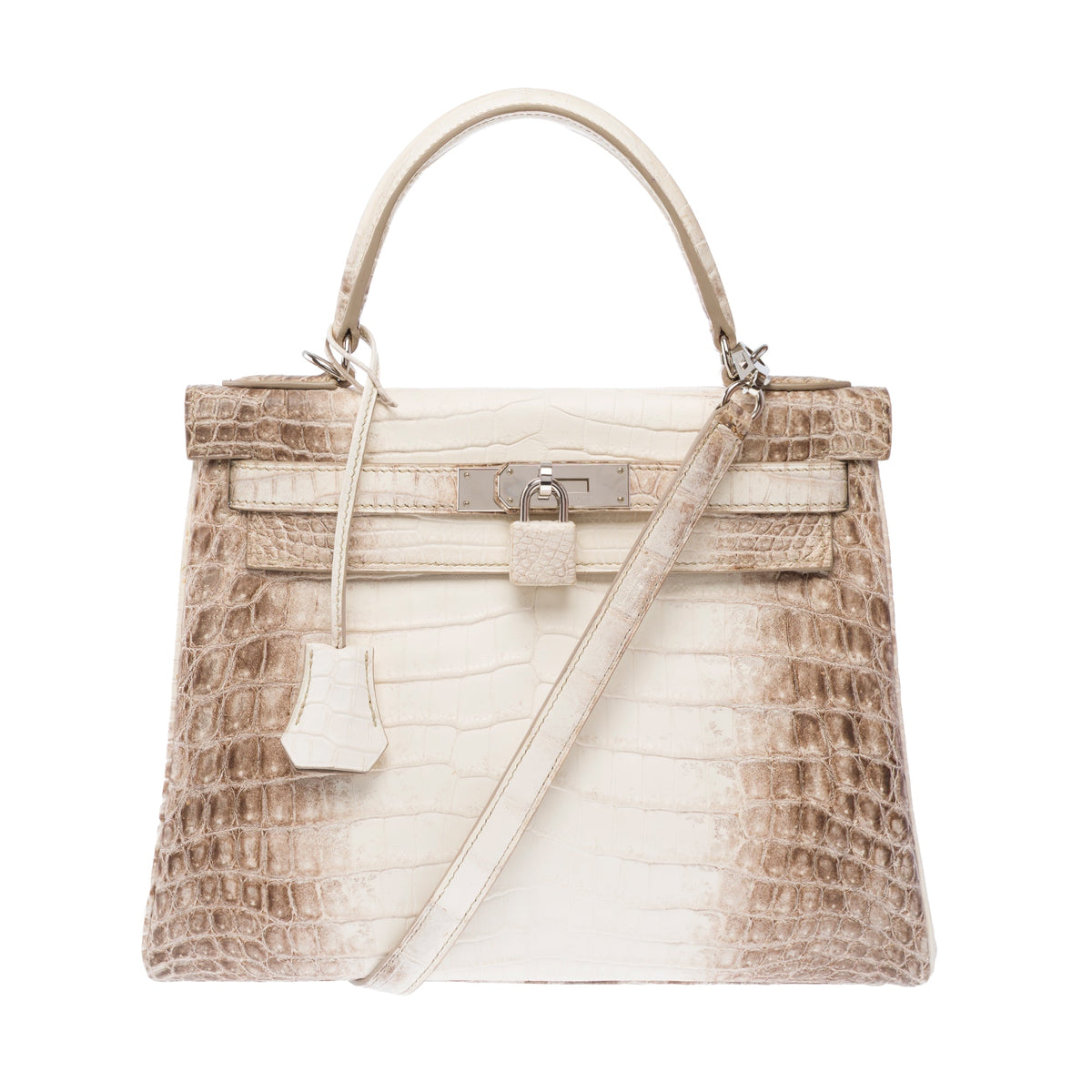 Sac HERMES Kelly 28 en Cuirs exotiques Blanc - 103934
