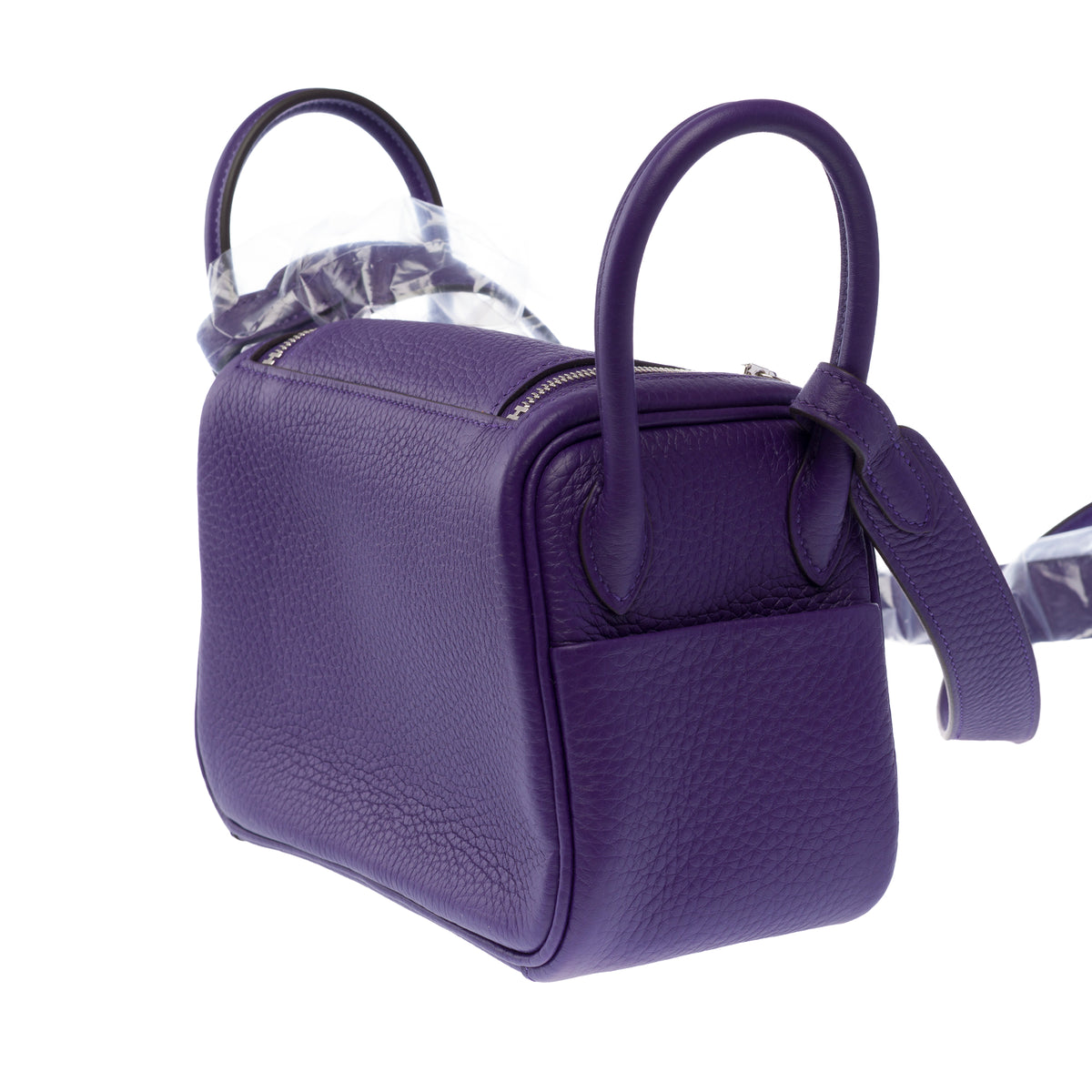 Sac HERMES Lindy en Cuir Violet - 103922