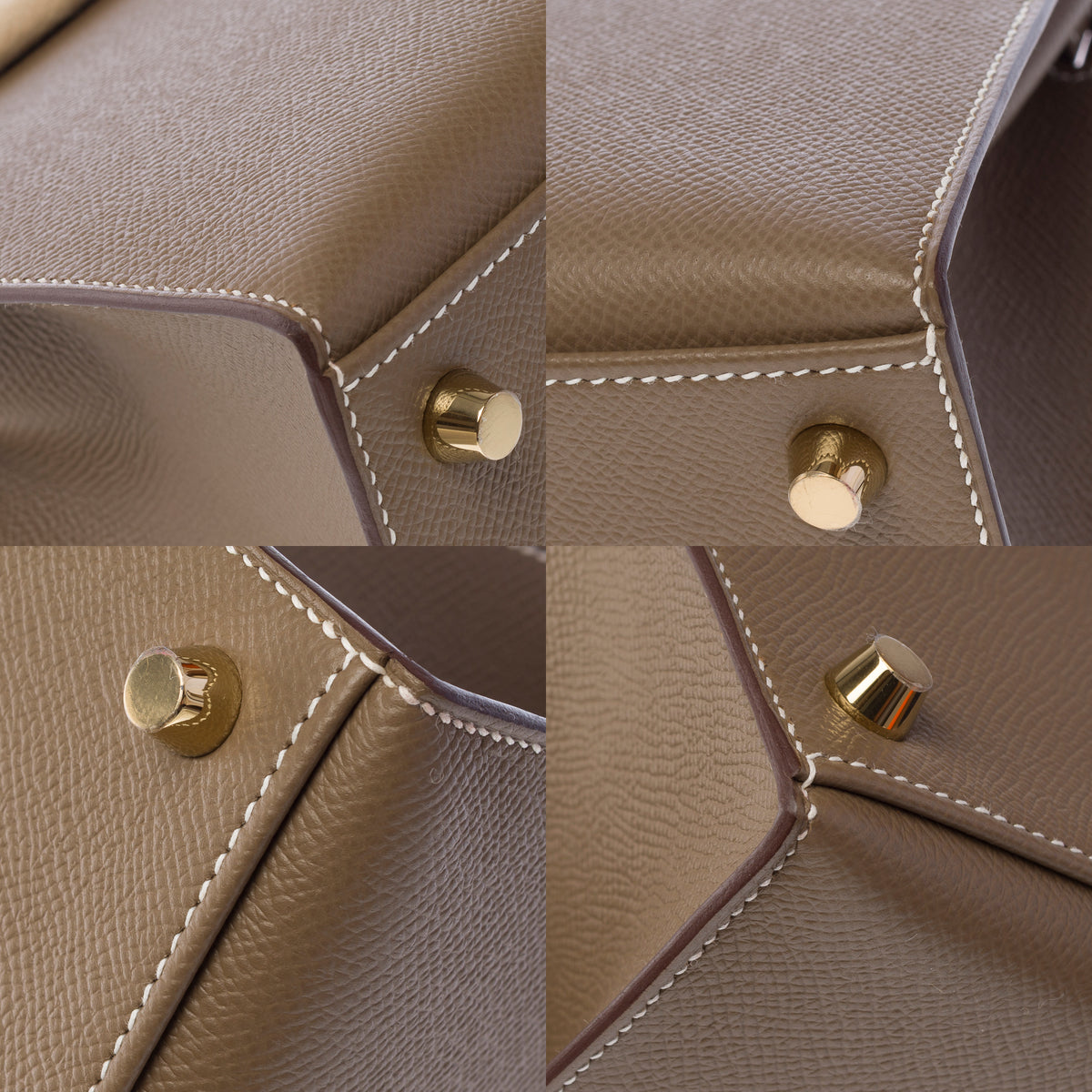 Sac HERMES Kelly 25 en Cuir Étoupe - 103939