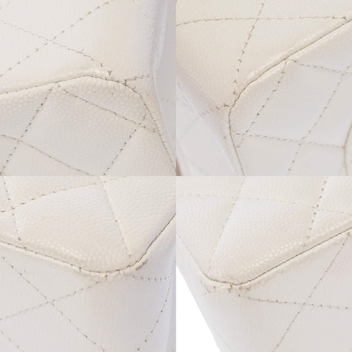 Sac CHANEL Timeless/Classique en Cuir Blanc - 103935