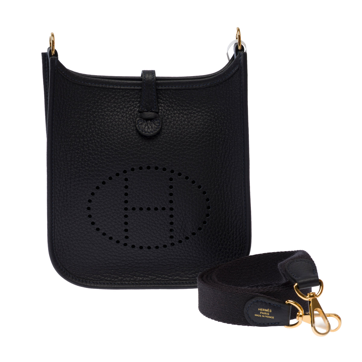 Sac HERMES Mini Evelyne en Cuir Marron - 103936