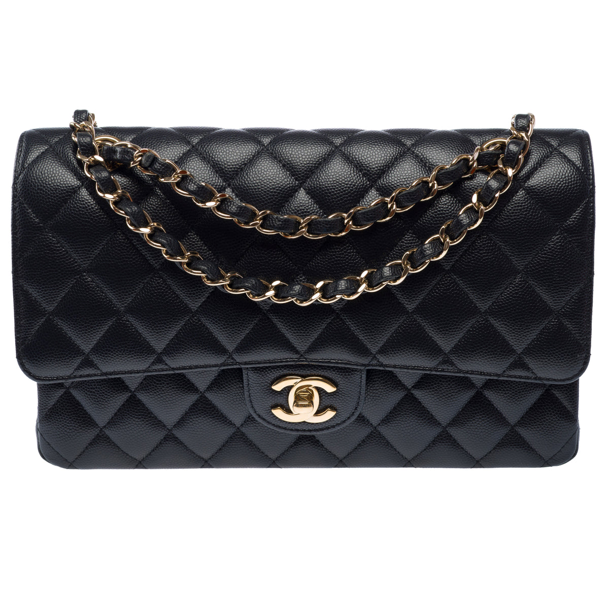 Sac CHANEL Timeless/Classique en Cuir Bleu Marine - 103954
