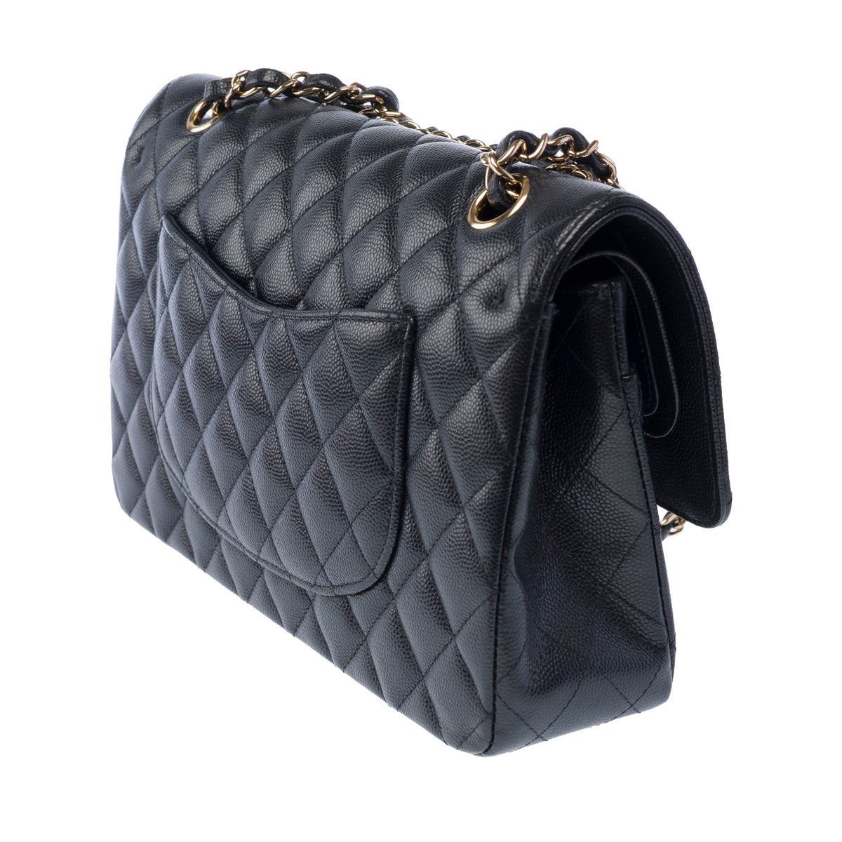 Sac CHANEL Timeless/Classique en Cuir Bleu Marine - 103954