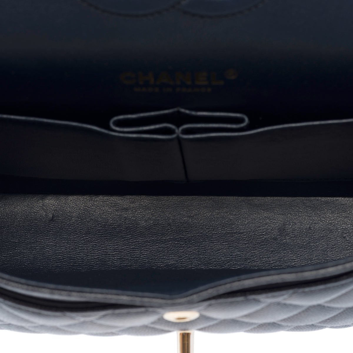 Sac CHANEL Timeless/Classique en Cuir Bleu Marine - 103954