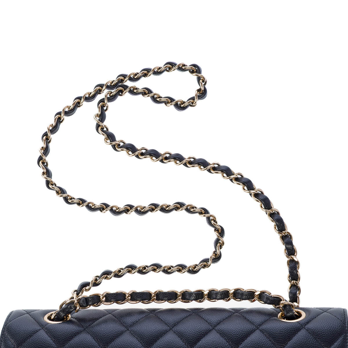 Sac CHANEL Timeless/Classique en Cuir Bleu Marine - 103954