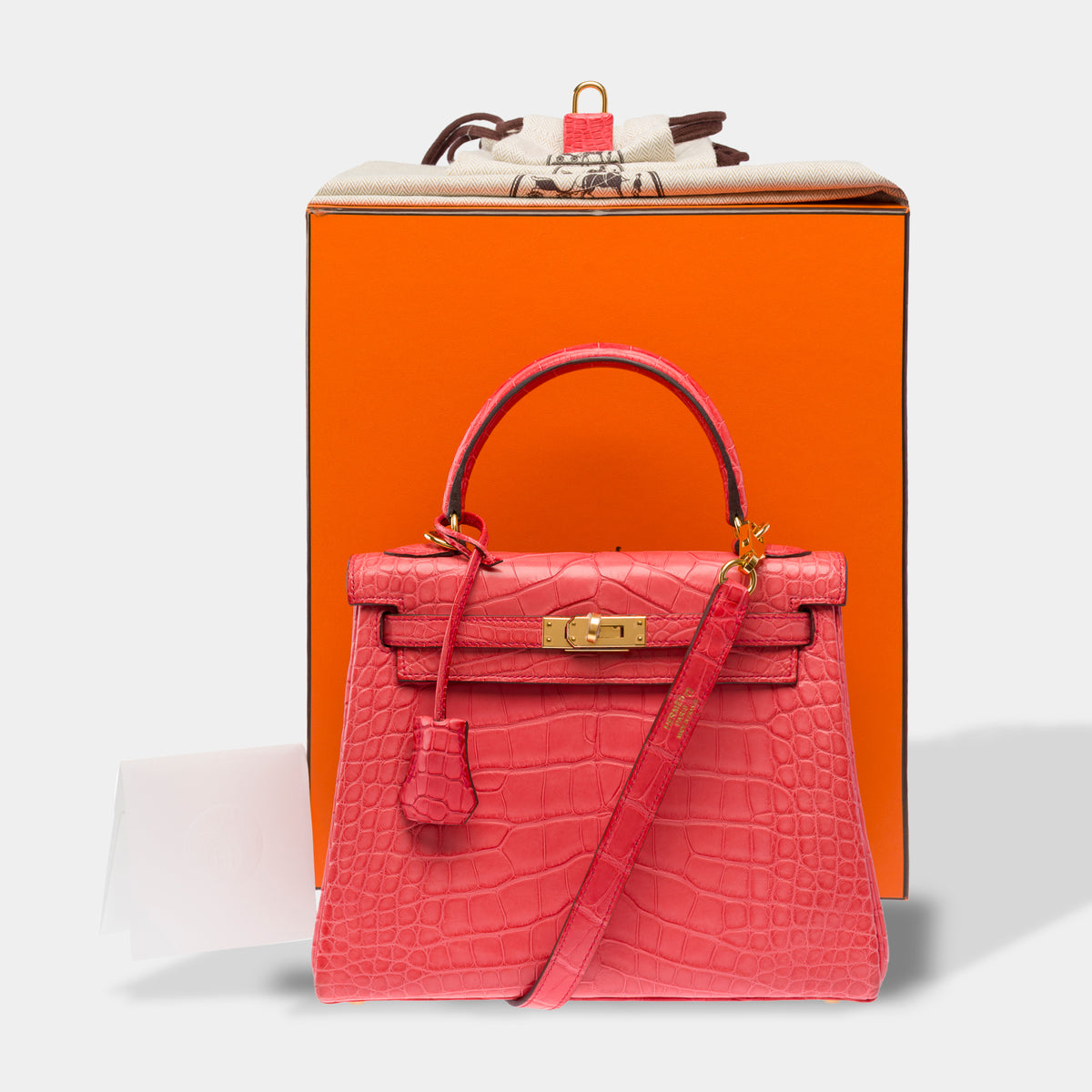 Sac HERMES Kelly 25 en Cuirs exotiques Rose - 103973