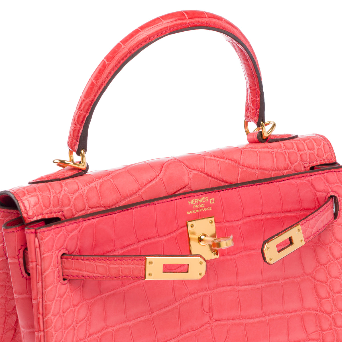 Sac HERMES Kelly 25 en Cuirs exotiques Rose - 103973