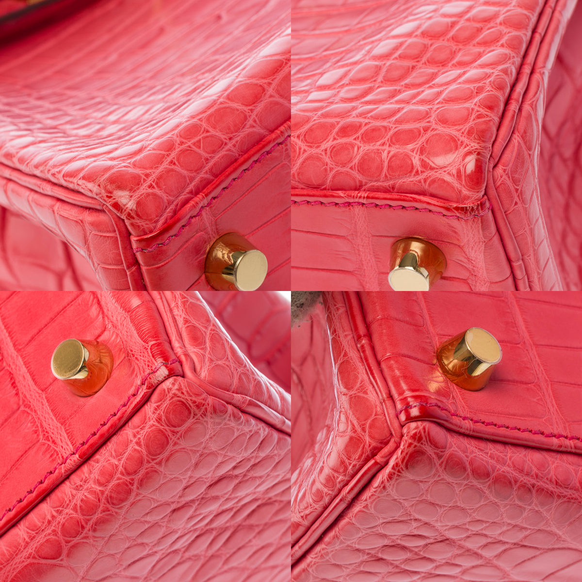 Sac HERMES Kelly 25 en Cuirs exotiques Rose - 103973