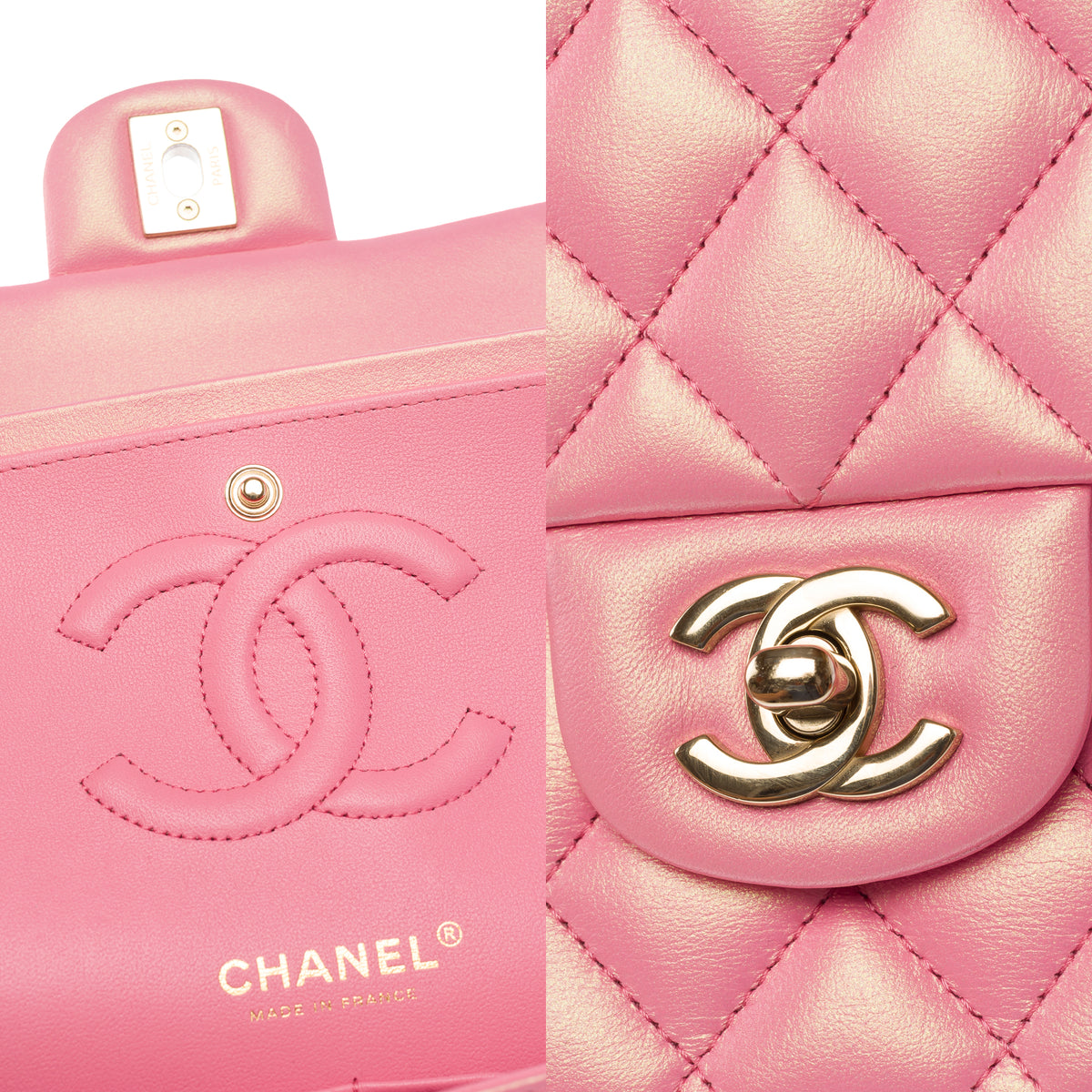 Sac CHANEL Timeless/Classique en Cuir Rose - 103968