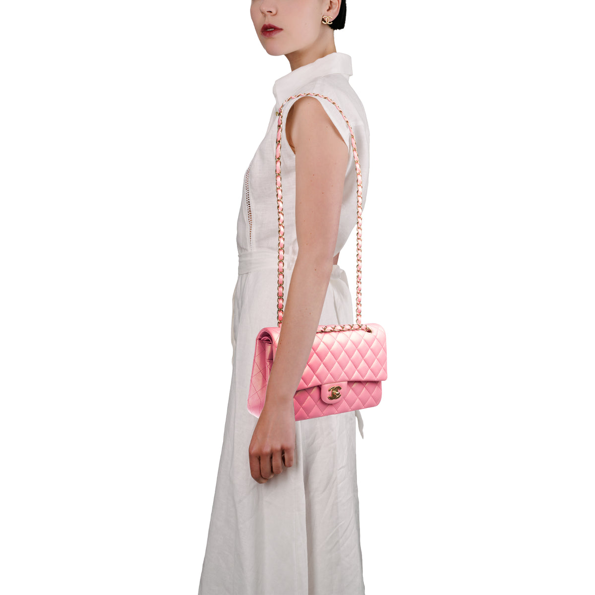 Sac CHANEL Timeless/Classique en Cuir Rose - 103968