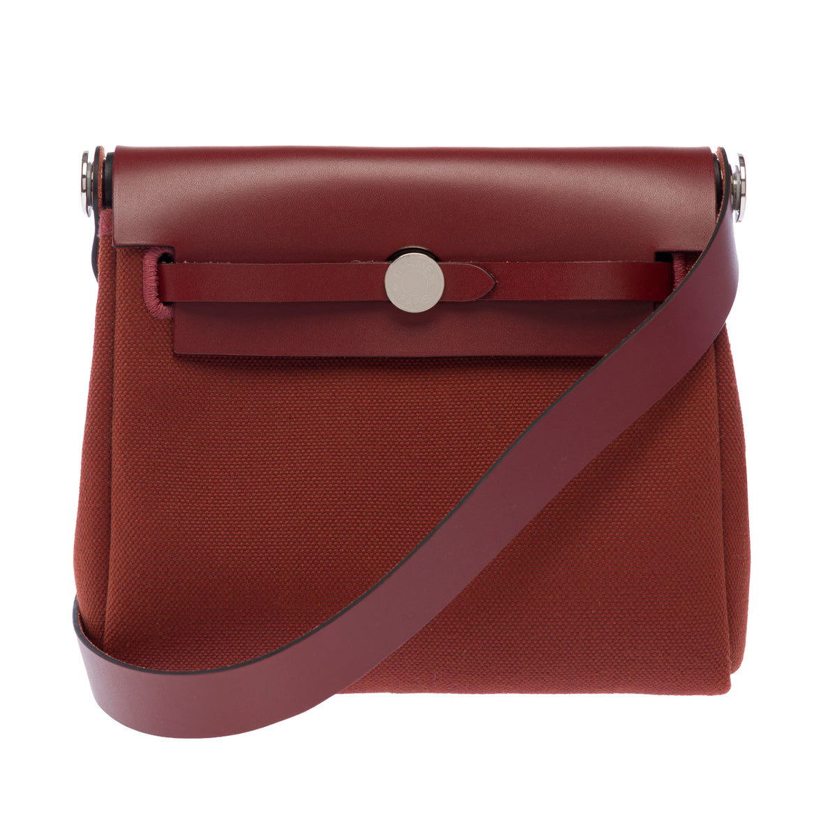 Sac HERMES Herbag en Toile Rouge - 103958