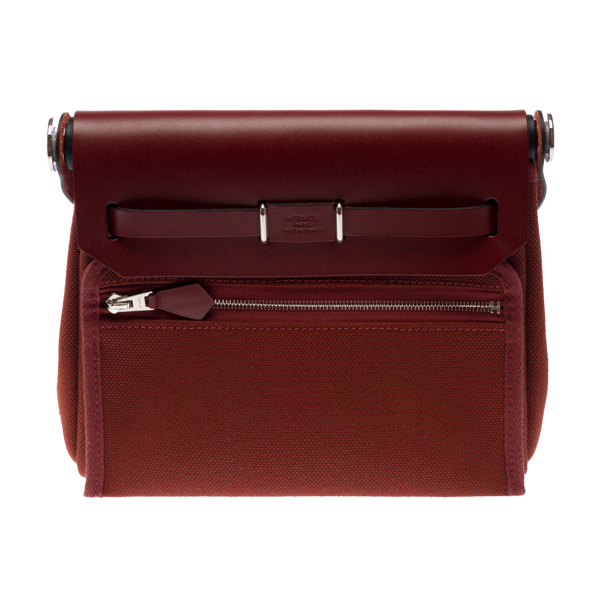 Sac HERMES Herbag en Toile Rouge - 103958