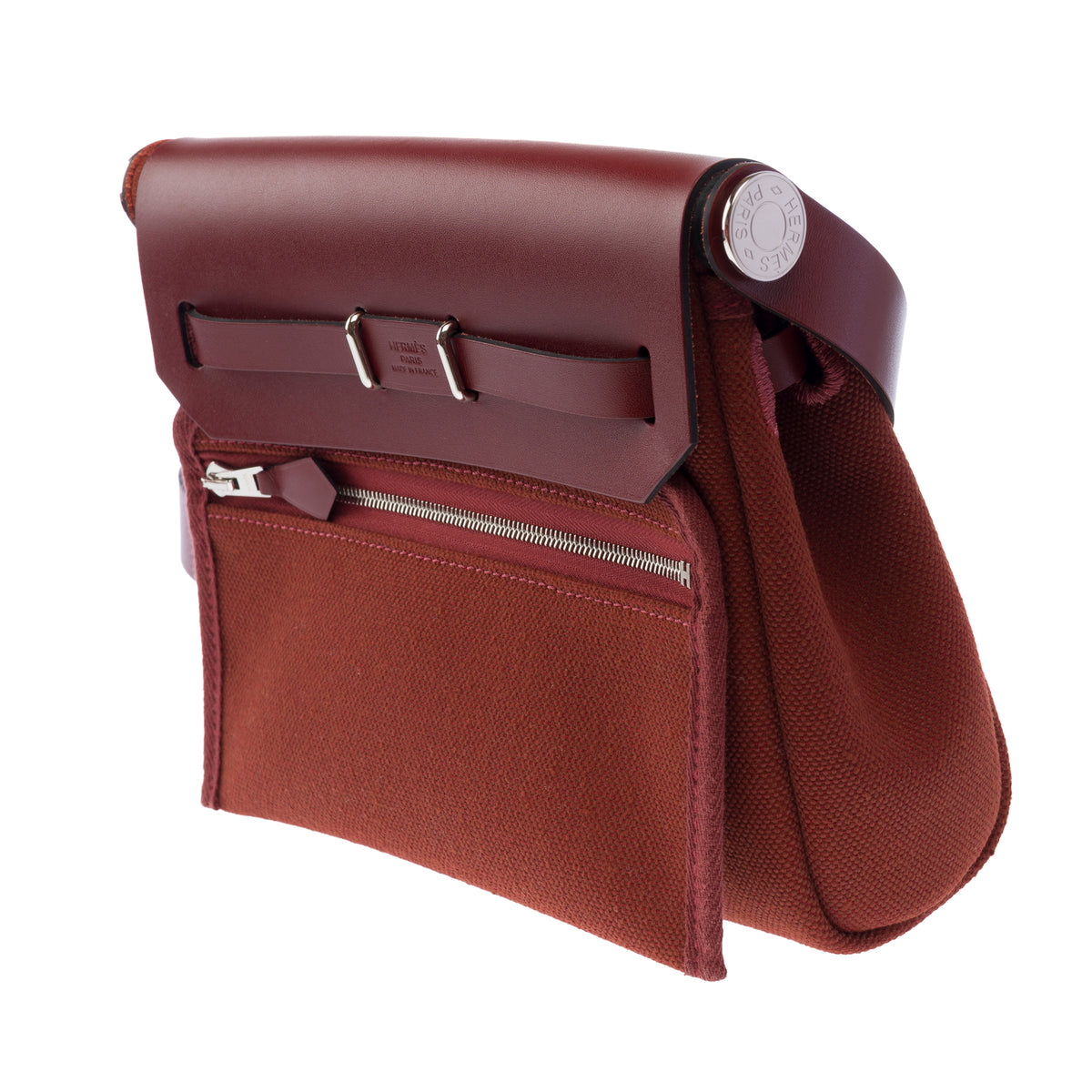 Sac HERMES Herbag en Toile Rouge - 103958