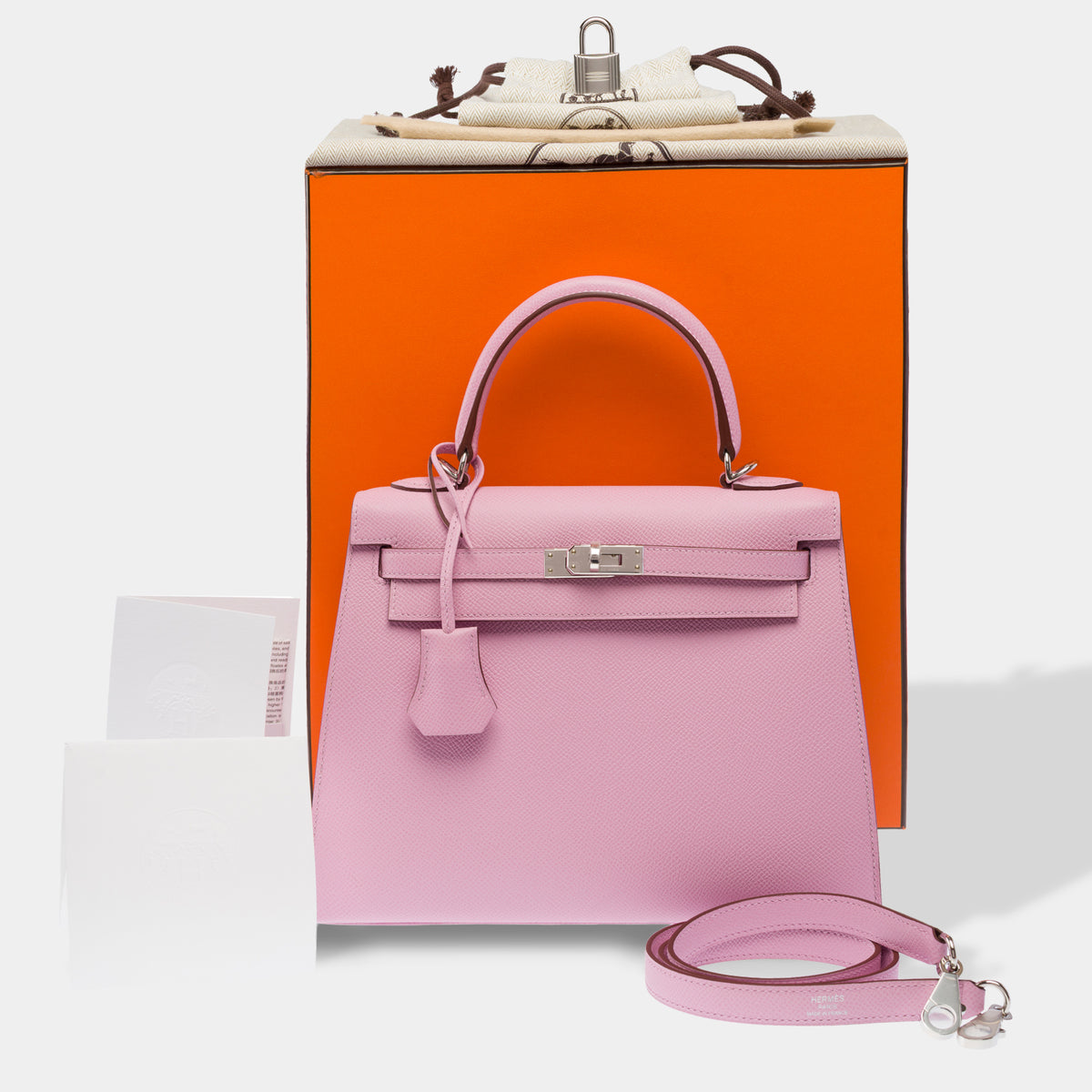 Sac HERMES Kelly 25 en Cuir Violet - 103949