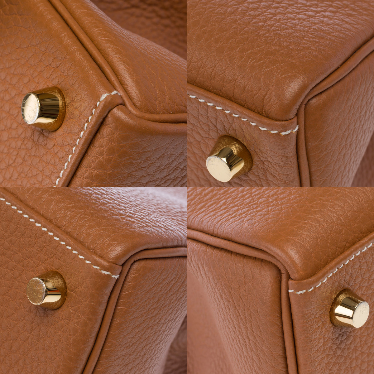 Sac HERMES Kelly 25 en Cuir Doré - 103942