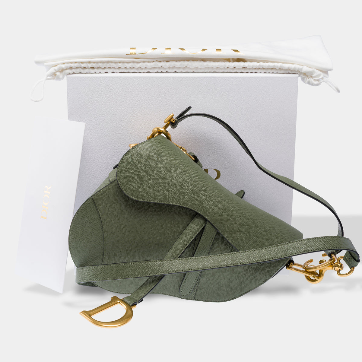 Sac DIOR Saddle en Cuir Vert - 103952