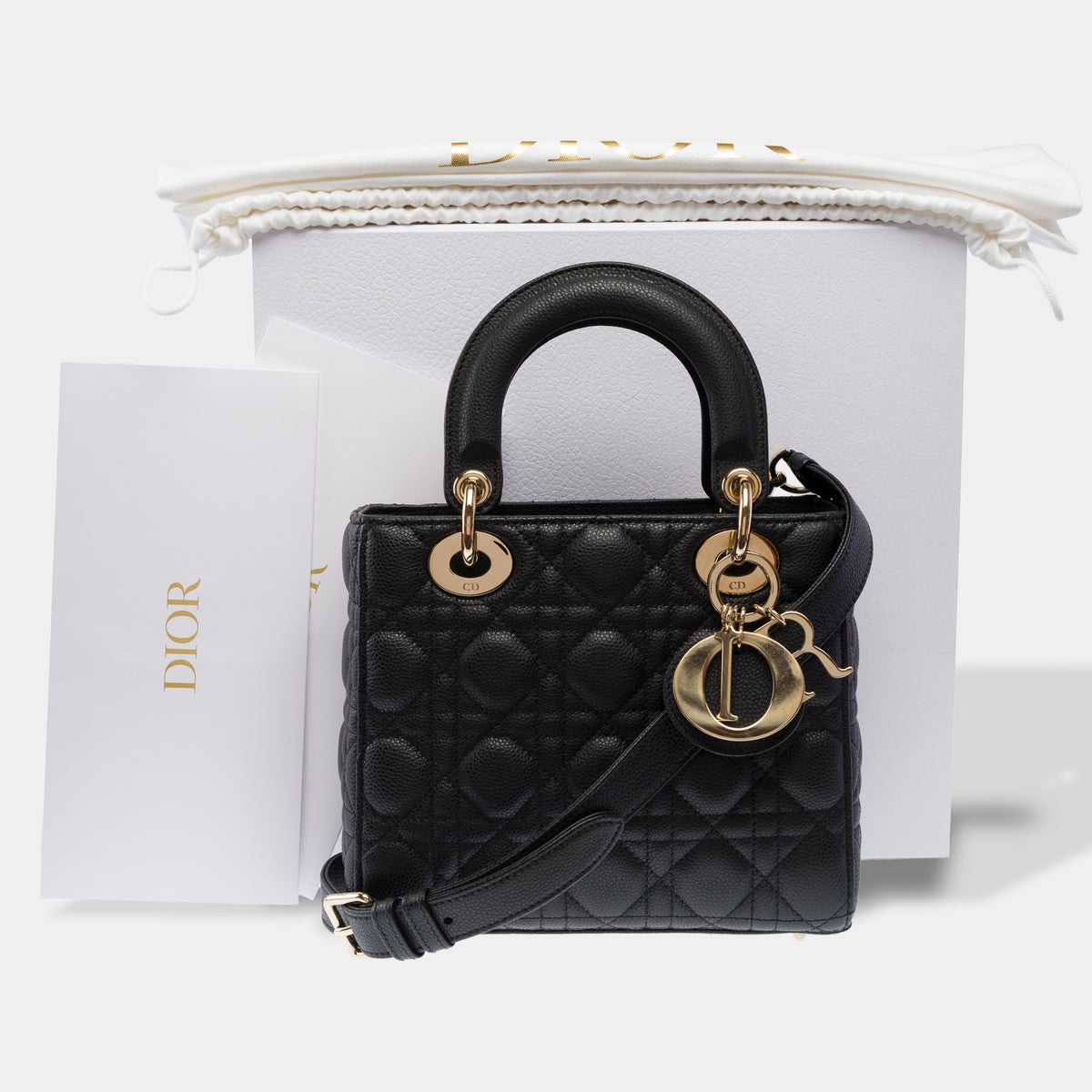 Sac DIOR Lady Dior en Cuir Noir - 103953