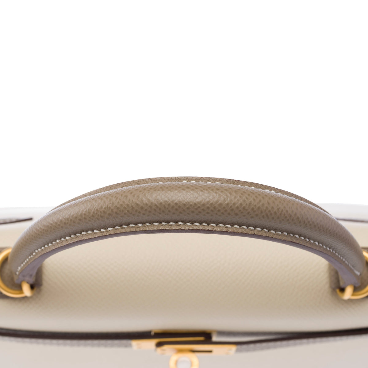 Sac HERMES Kelly 25 en Cuir Blanc - 103938