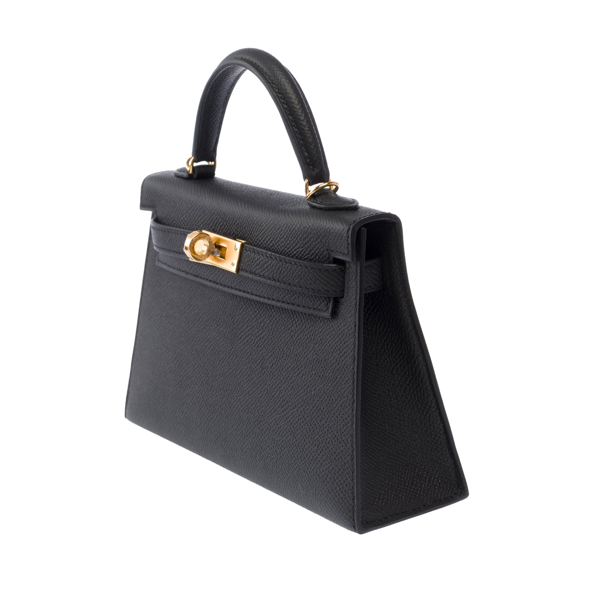 Sac HERMES Kelly Mini en Cuir Noir - 103978