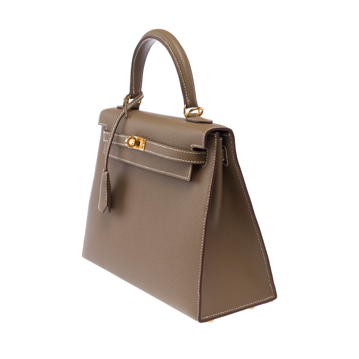 Sac HERMES Kelly 25 en Cuir Étoupe - 103951