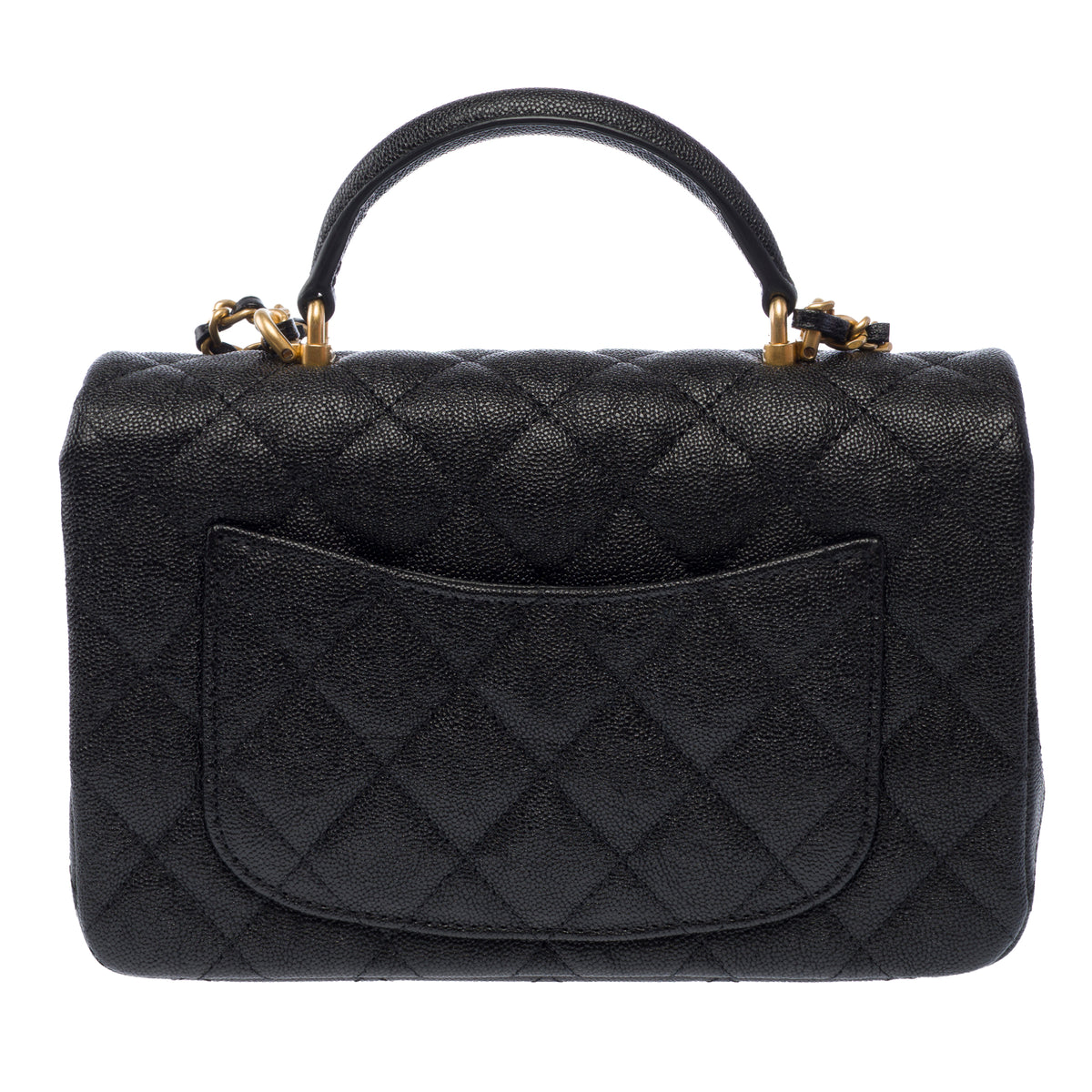 Sac CHANEL Coco Handle en Cuir Noir - 103941