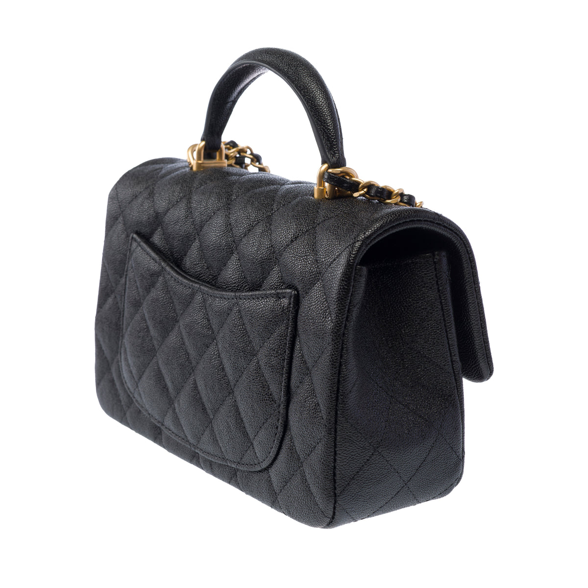 Sac CHANEL Coco Handle en Cuir Noir - 103941