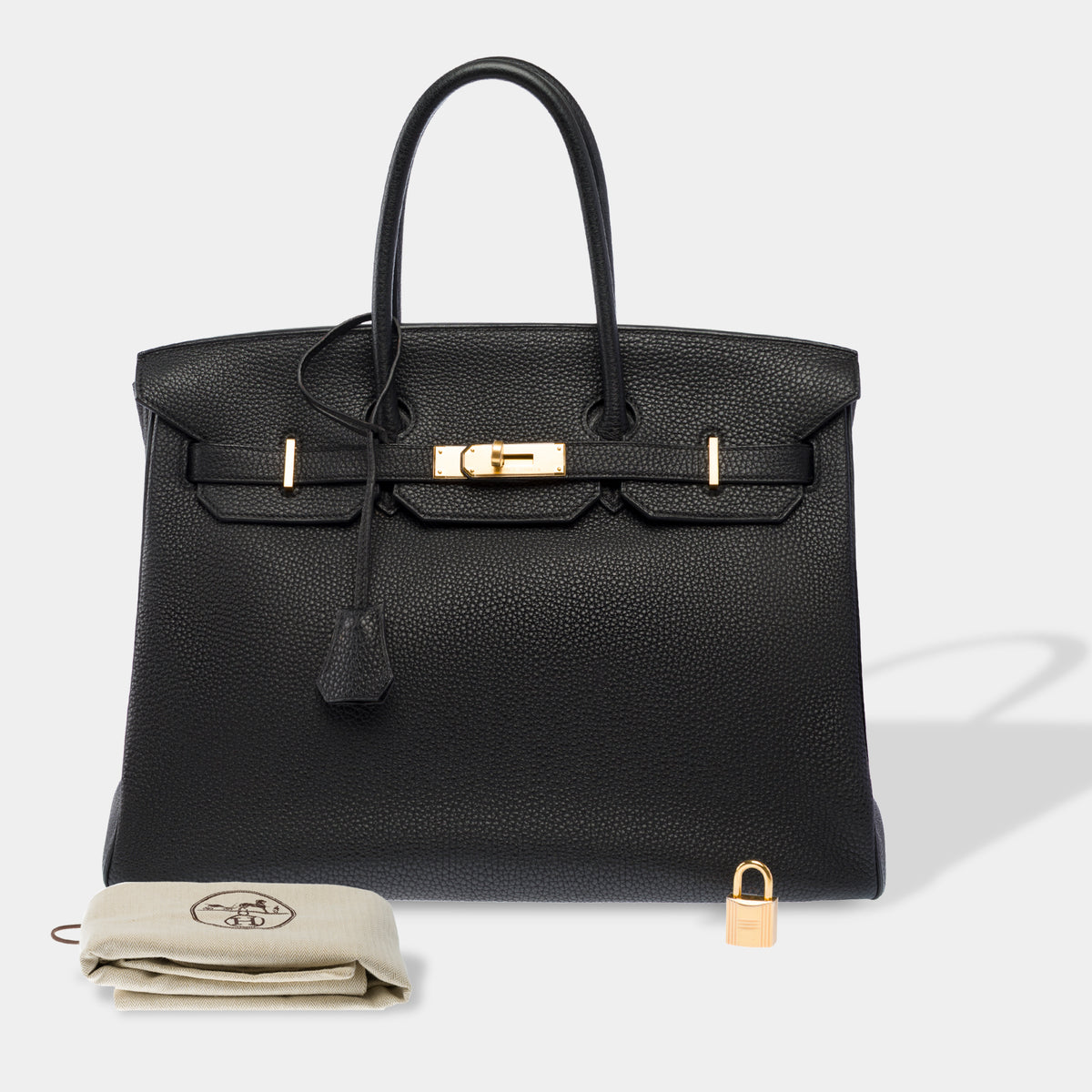 Sac HERMES Birkin 35 en Cuir Noir - 103947